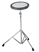 Practice Pad 10“ Diameter, Gray, Coated Head, With Stand