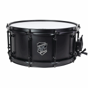 Alpha Black Steel Snare, 6.5″ x 14″ 1mm Flat Black Steel shell