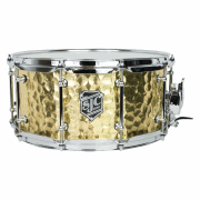 Alpha Brass Snare, 6.5&Prime; x 14&Prime; 1.2mm Polished Hammered Brass shell