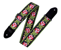Product Cover for Woven Cotton Guitar Strap – Pink Rosa Print Series – 2″ Wide Levys Straps Fretted Instrument Accessories by Hal Leonard