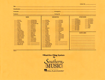 Musidex Band/Orchestra Concert Size Filing Envelope