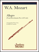 Allegro (from Divertimento No. 3 K229) Flute Trio