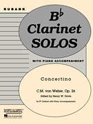Concertino, Op. 26 Bb Clarinet Solo with Piano - Grade 5