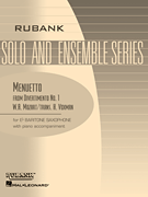Menuetto (from Divertimento No. 1) Baritone Sax Solo with Piano - Grade 2.5