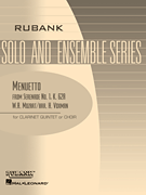Menuetto from Serenade No. 1 (K. 62a) Clarinet Quintet or Choir - Grade 3