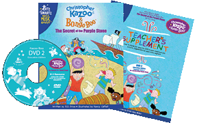 Christopher Kazoo & Bongo Boo – The Secret of the Purple Stone Storybook & DVD with animated lessons
