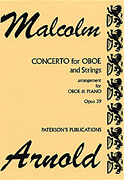 Cover for Malcolm Arnold: Concerto For Oboe And Strings Op.39 (Oboe/Piano) : Music Sales America by Hal Leonard