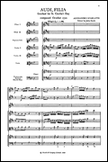 Cover for Alessandro Scarlatti: Audi Filia (Vocal Score) : Music Sales America by Hal Leonard