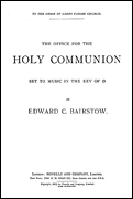 Cover for The Office for the Holy Communion : Music Sales America by Hal Leonard