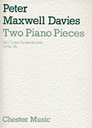 Product Cover for Peter Maxwell Davies: Two Piano Pieces  Music Sales America  by Hal Leonard