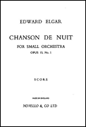 Cover for Elgar: Chanson De Nuit (Full Score) : Music Sales America by Hal Leonard