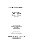 Product Cover for H. M. Gorecki: Sonata For Two Violins Op.10  Music Sales America  by Hal Leonard
