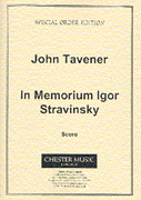 Product Cover for John Tavener: In Memorium Igor Stravinsky  Music Sales America  by Hal Leonard