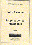 Product Cover for John Tavener: Sappho: Lyrical Fragments  Music Sales America  by Hal Leonard
