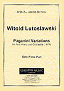 Product Cover for Witold Lutoslawski: Paganini Variations For Solo Piano And Orchestra (Piano Part)  Music Sales America  by Hal Leonard
