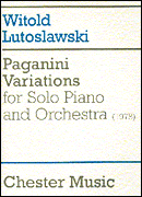 Cover for Paganini Variations for Solo Piano and Orchestra : Music Sales America by Hal Leonard