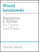 Cover for Witold Lutoslawski: Recitativo E Arioso For Violin And Piano : Music Sales America by Hal Leonard