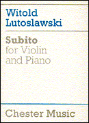 Cover for Subito for Violin and Piano : Music Sales America by Hal Leonard
