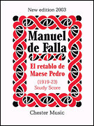 Manuel De Falla: El Retablo De Maese Pedro (Study Score)
