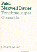 Product Cover for Peter Maxwell Davies: Tenebrae Super Gesualdo  Music Sales America  by Hal Leonard