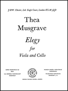 Product Cover for Thea Musgrave: Elegy For Viola And Cello  Music Sales America  by Hal Leonard