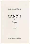 Product Cover for Per Norgard: Canon For Organ  Music Sales America  by Hal Leonard