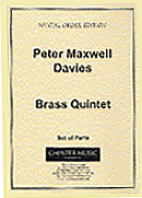 Product Cover for Peter Maxwell Davies: Brass Quintet (Parts)  Music Sales America  by Hal Leonard