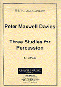 Product Cover for Peter Maxwell Davies: Three Studies For Percussion Parts  Music Sales America  by Hal Leonard