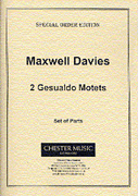 Product Cover for Peter Maxwell Davies: Two Gesualdo Motets (Set of Parts)  Music Sales America  by Hal Leonard