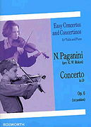 Cover for Niccolo Paganini: Violin Concerto in D Op.6 (1st Position) : Music Sales America by Hal Leonard