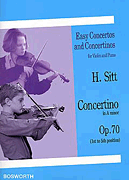 Cover for Concertino in A Minor for Violin and Piano, Op. 70 : Music Sales America by Hal Leonard
