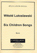 Product Cover for Witold Lutoslawski: Six Children's Songs  Music Sales America  by Hal Leonard