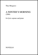 Product Cover for Thea Musgrave: A Winter's Morning For Lyric Soprano And Piano  Music Sales America  by Hal Leonard