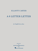 A 6 Letter Letter Solo English Horn