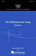 Two Shakespearean Songs Yale Glee Club New Classic Choral Series