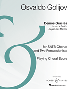 Demos Gracias SATB Chorus and Two Percussion<br><br>Playing Score<br><br>Archive Edition