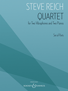 Quartet for 2 Vibraphones and 2 Pianos<br><br>Set of Parts