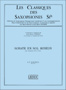 Sonata In G Minor, Arranged For Saxophone And Piano By Marcel Mule And Jea