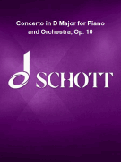 Concerto in D Major for Piano and Orchestra, Op. 10 Set of Parts