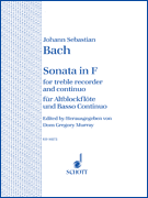 Sonata in F Major for Treble Recorder and Piano (Harpsichord)