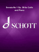 Sonata No 1 Op. 39 for Cello and Piano Two copies needed for performance (no separate Cello part)