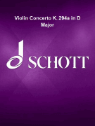 Violin Concerto K. 294a in D Major Orchetsra Score and Parts<br><br>Wind parts include Oboe and French Horn