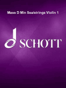 Mass D Min Ssa/strings Violin 1