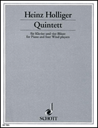 Quintet For Piano & 4 Winds Sc/pts - Schott