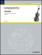 Cover for Viola Sonata : Schott by Hal Leonard