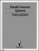 Cover for Quintet Clarinet/str Qrt Sc/parts : Schott by Hal Leonard