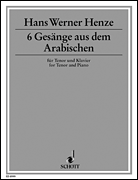 Cover for 6 Gesänge aus dem Arabischen : Schott by Hal Leonard