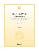 Product Cover for 6 Variations in G Major, “Nel cor più non mi sento” from “La Molinara” Schott  by Hal Leonard