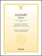 Cover for Sonata in A Major, KV 305 : Schott by Hal Leonard