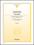 Product Cover for Serenade for String Quartet in F Major, Op. 3, No. 5, Hob 3:17 Arranged for Solo Piano Schott  by Hal Leonard